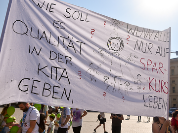 Demonstration für das Recht auf Bildung